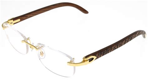 cartier wood frame eyeglasses.